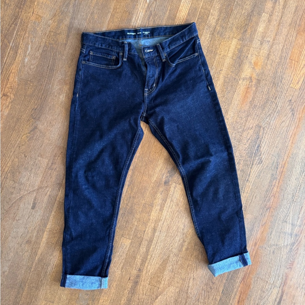 men’s dark wash jeans. 32x30